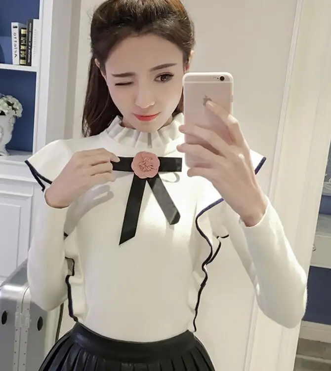 Free Shipping Korean Hot Sale High Collar Thicken Ruffles Long Sleeve Pure Color Woman Sweater
Free Shipping Korean Hot Sale High Collar Thicken Ruffles Long Sleeve Pure Color Woman Sweater