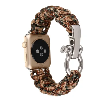 38/42mm iWatch Band With Adapters Nylon Rope Survival Bracelet Watch Band Casual Sport Apple Watchbands Accessories Army Green
38/42mm iWatch Band With Adapters Nylon Rope Survival Bracelet Watch Band Casual Sport Apple Watchbands Accessories Army Green