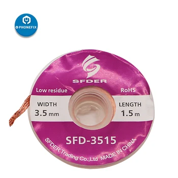 PHONEFIX Pratical Desoldering Braid Solder Remover Wick Wire Repair Tool BGA Solder Absorbtion Line CP1515 CP2015 CP2515 CP3515
PHONEFIX Pratical Desoldering Braid Solder Remover Wick Wire Repair Tool BGA Solder Absorbtion Line CP1515 CP2015 CP2515 CP3515