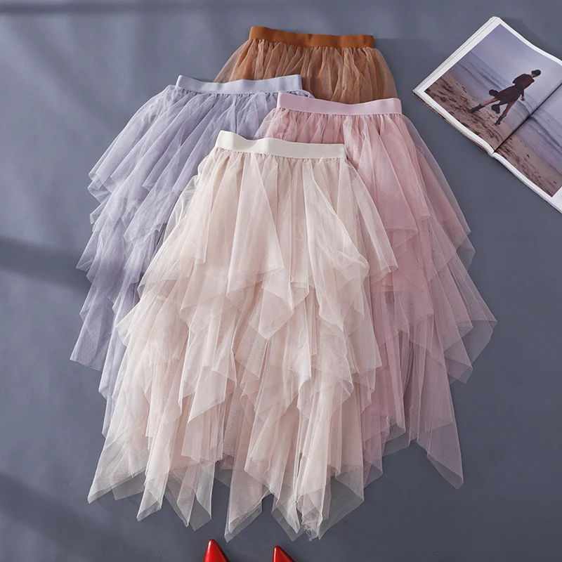 FMFSSOM Women Sweet Mesh Skirt 2019 New Summer Ladys Irregular Hem High Waist Casual Tutu Tulle Skirts Girl
FMFSSOM Women Sweet Mesh Skirt 2019 New Summer Ladys Irregular Hem High Waist Casual Tutu Tulle Skirts Girl
