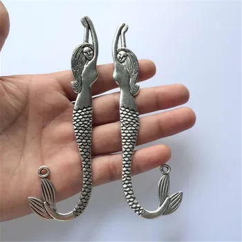 Vintage Mermaid Bookmarks Pendants Alloy Fashion Antique Silver and Bronze Metal Book Mark Charms For Beading DIY 10pcs T184
Vintage Mermaid Bookmarks Pendants Alloy Fashion Antique Silver and Bronze Metal Book Mark Charms For Beading DIY 10pcs T184