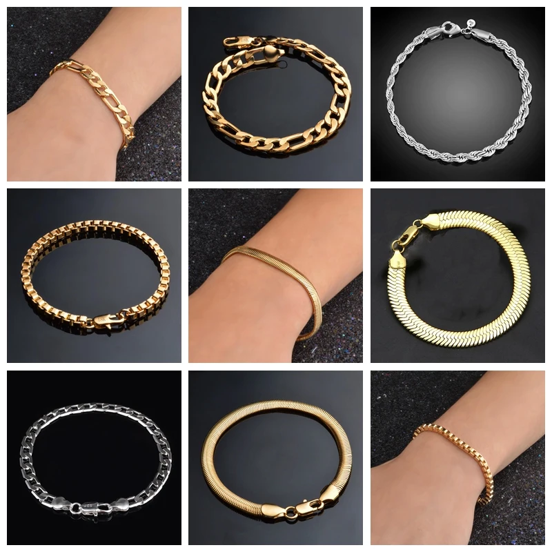20cm Bracelets For Women Men Hip hop Curb Cuban Twist Snake Chain Bling Crystal Bracelet Silver/Gold Fashion Jewelry Wholesale
20cm Bracelets For Women Men Hip hop Curb Cuban Twist Snake Chain Bling Crystal Bracelet Silver/Gold Fashion Jewelry Wholesale