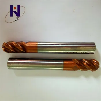 jf 10pcs/lot R0.75*3*D3*50*4F Solid Carbide 4 Flutes Ball Nose End Mill, Metric, 50HRC, TiXCo Coated For Hard Steel 
jf 10pcs/lot R0.75*3*D3*50*4F Solid Carbide 4 Flutes Ball Nose End Mill, Metric, 50HRC, TiXCo Coated For Hard Steel