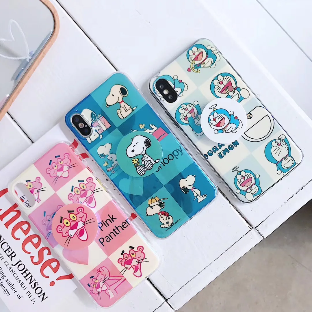 For iPhone 6 6S 7 8 Plus Cute Pink Panther Doraemon Blue Ray Phone Case With Holder Ring Cover For iPhone XS Max X XR Case
For iPhone 6 6S 7 8 Plus Cute Pink Panther Doraemon Blue Ray Phone Case With Holder Ring Cover For iPhone XS Max X XR Case