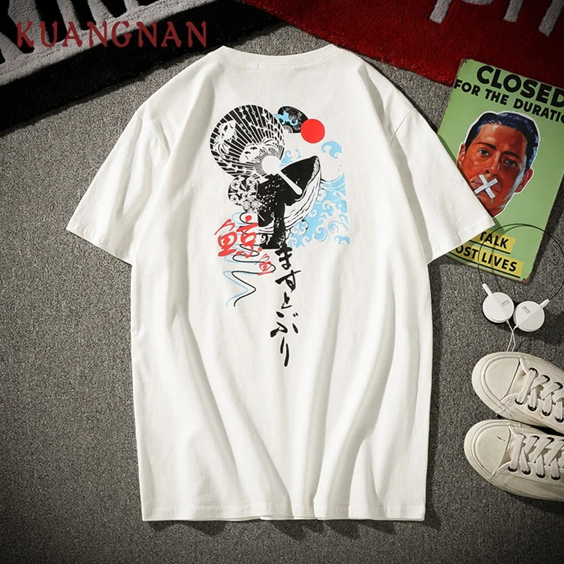 KUANGNAN Japan Style Whale Print T Shirt Men Tshirt Men T-Shirt Men Summer Top Harajuku Funny T Shirts Hip Hop Streetwear 2019 
KUANGNAN Japan Style Whale Print T Shirt Men Tshirt Men T-Shirt Men Summer Top Harajuku Funny T Shirts Hip Hop Streetwear 2019
