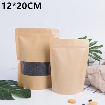 12*20cm Doypack Resealable Ziplock Kraft Paper Stand Up Package W/ Dull Polish Window Pouch 50Pcs/ Lot Bread Food Storage Bag
12*20cm Doypack Resealable Ziplock Kraft Paper Stand Up Package W/ Dull Polish Window Pouch 50Pcs/ Lot Bread Food Storage Bag