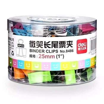 deli 8486 happy working smiley binder clips purse dovetail clip 25mm 1" happy everyday metal smile binder clips
deli 8486 happy working smiley binder clips purse dovetail clip 25mm 1" happy everyday metal smile binder clips