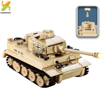 995pcs Military Technic German King Tiger Tank Building Block Army WW2 soldier Figure weapon Brick Children Boy Toys GIFT
995pcs Military Technic German King Tiger Tank Building Block Army WW2 soldier Figure weapon Brick Children Boy Toys GIFT
