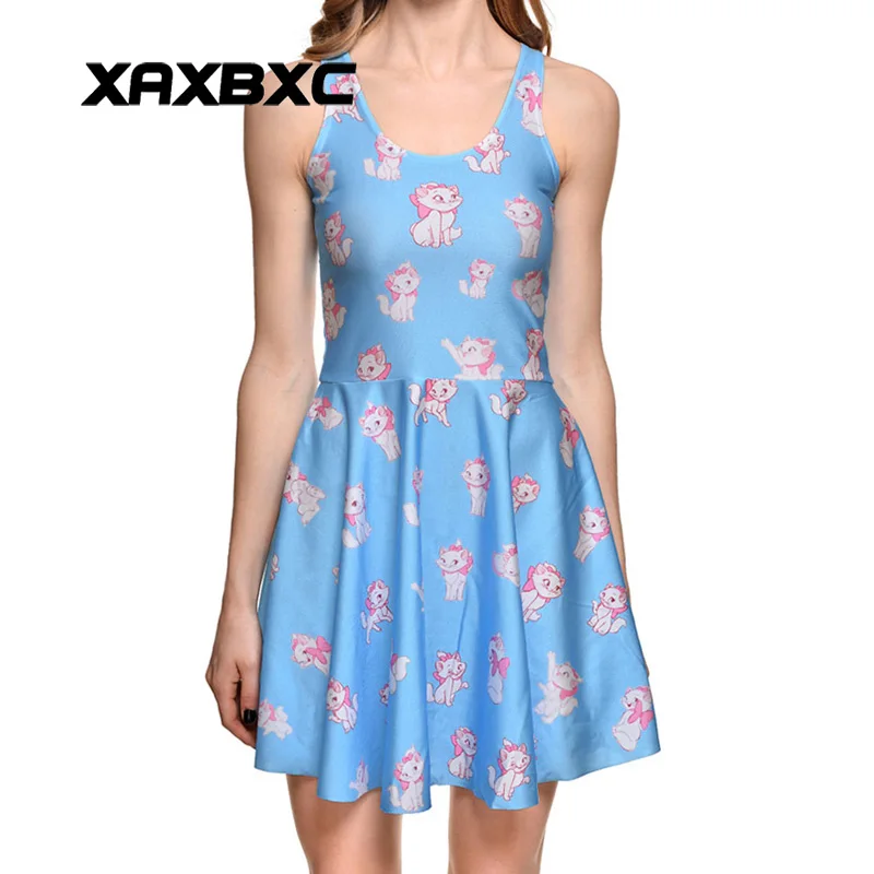 XAXBXC Plus Size Fashion Women Summer Reversible Pleated Dress Sexy Gril Vest Skater Dress The Aristocats cute Cat kitty Prints
XAXBXC Plus Size Fashion Women Summer Reversible Pleated Dress Sexy Gril Vest Skater Dress The Aristocats cute Cat kitty Prints