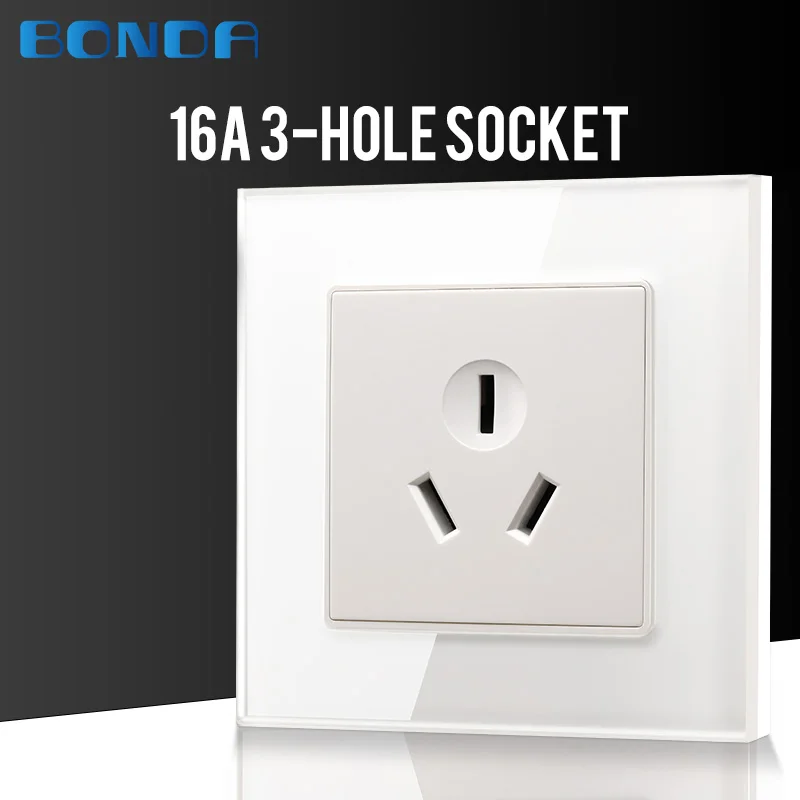 BONDA tempered glass panel socket panel multi-control household switch wall socket five-hole set two or three socket AC 220-250
BONDA tempered glass panel socket panel multi-control household switch wall socket five-hole set two or three socket AC 220-250