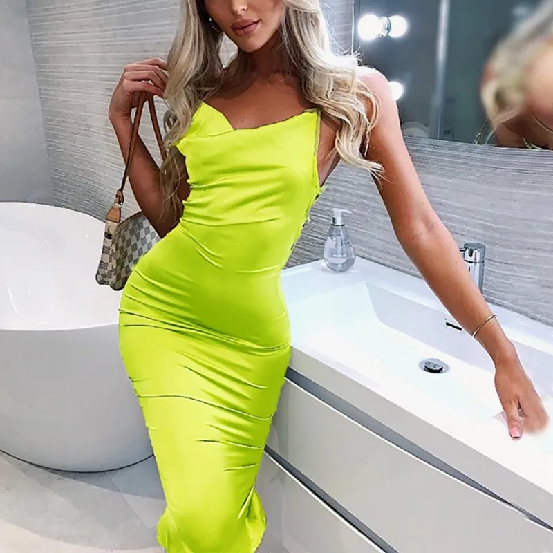 Women Solid Square Collar Spaghetti Strap Sleeveless Bodycon High Waist Midi Dress New
Women Solid Square Collar Spaghetti Strap Sleeveless Bodycon High Waist Midi Dress New