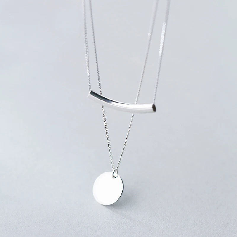 MloveAcc High Quality 925 Sterling Silver Necklace S925 Bar & Round Pendant Pure Silver Real Accessories Jewelry Gift Mother's D
MloveAcc High Quality 925 Sterling Silver Necklace S925 Bar & Round Pendant Pure Silver Real Accessories Jewelry Gift Mother's D