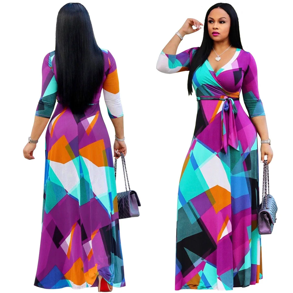 V neck Belt long sleeve Sundress floral long Dress plus size maxi dress sexy casual Vestidos de festa Green Tropical Beach dress
V neck Belt long sleeve Sundress floral long Dress plus size maxi dress sexy casual Vestidos de festa Green Tropical Beach dress