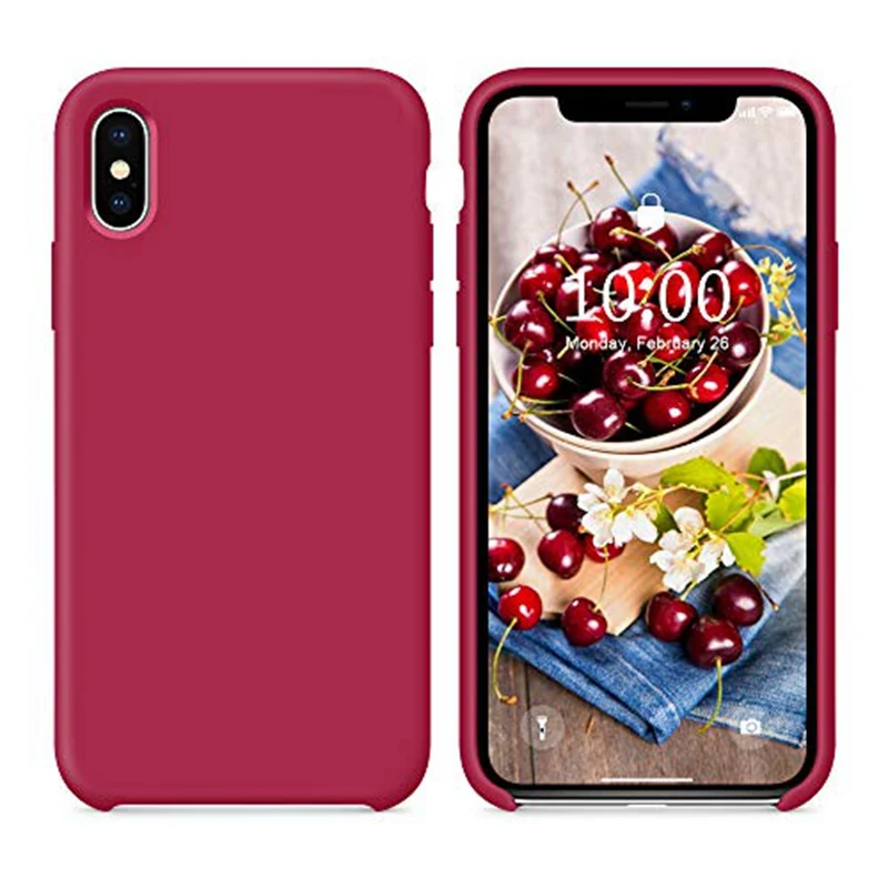 

Liquid Silicone with Logo Official Case for iPhone X XS Max Case Ultra Thin Capa for iPhone 5 5SE 6 6s 7 8 Plus Case Back Cover