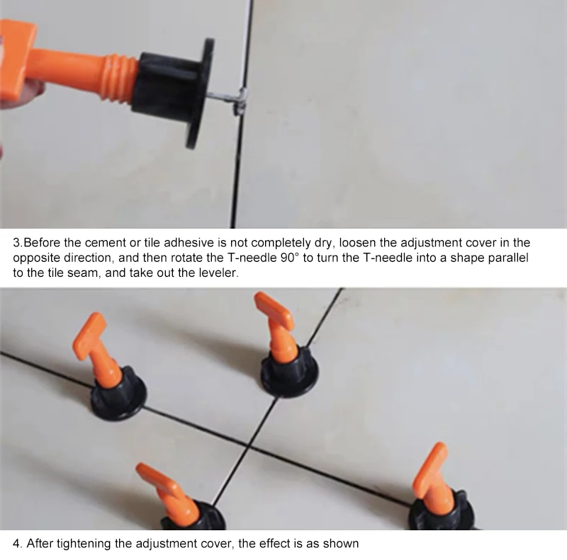 50PCS Construction Work Positioning Tile Leveler Spacers Wedges Wall T-lock Floor Pliers System PP + Stainless Steel
50PCS Construction Work Positioning Tile Leveler Spacers Wedges Wall T-lock Floor Pliers System PP + Stainless Steel