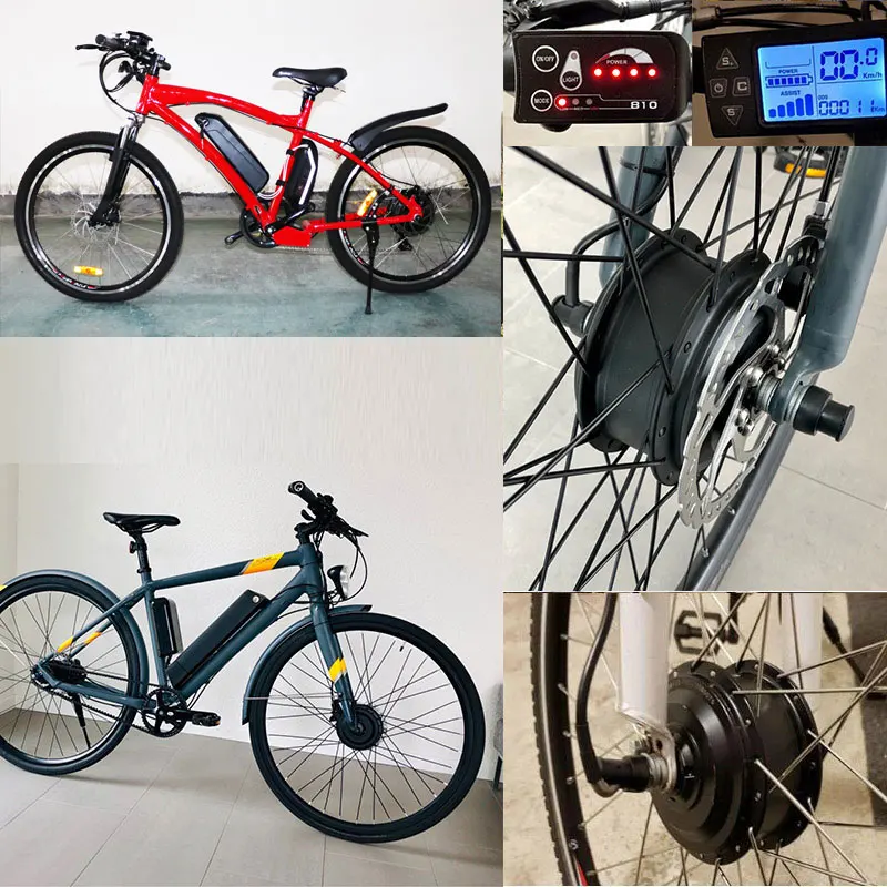 Top 250W-500W Electric Bike Conversion kit with Lithium Battery Front Hub Motor Wheel MTB Road Bike E bike Kit Ebike Conversion Kit 22