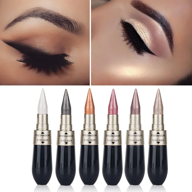 

HENGFANG Brand Black Eyeliner Pen Makeup Cosmetics Waterproof Glitter Shimmer EyeShadow Liquid EyeLiner Pencil Beauty Maquiagem