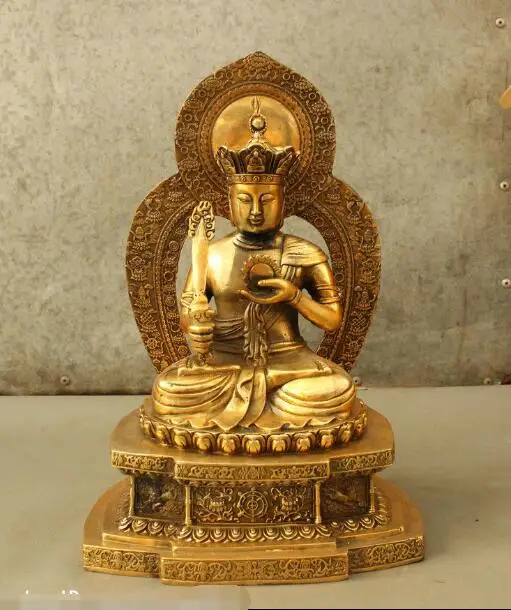 S4522 Tibet Bronze Tang SanZang Kshitigarbha King Buddha Sword Mirror Talisman Statue
S4522 Tibet Bronze Tang SanZang Kshitigarbha King Buddha Sword Mirror Talisman Statue
