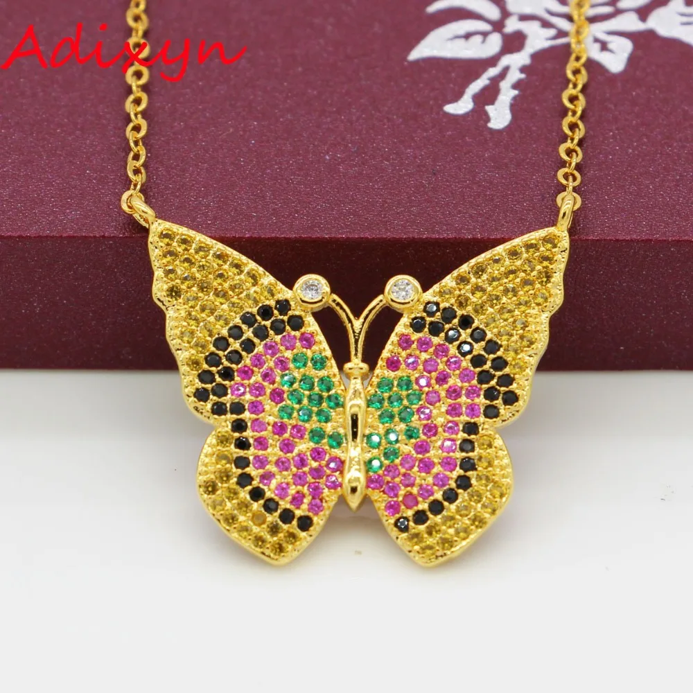 Adixyn Butterfly Pendant Necklace Fashion Jewelry Gold Colorful Pendant Necklace Arabic Sudan Ethiopia Nigeria Women Party Gift
Adixyn Butterfly Pendant Necklace Fashion Jewelry Gold Colorful Pendant Necklace Arabic Sudan Ethiopia Nigeria Women Party Gift