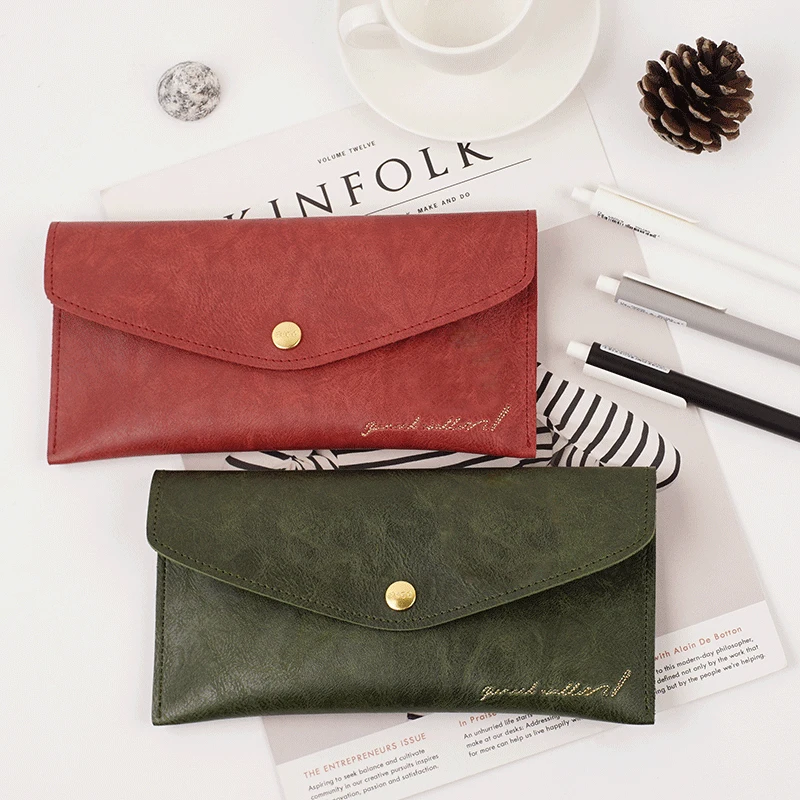 Simple PU leather pencil bag Pure color creative pencilcase stationery bag portable storage bag School supplies kawaii
Simple PU leather pencil bag Pure color creative pencilcase stationery bag portable storage bag School supplies kawaii