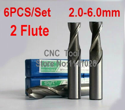 Free Shipping 6 pcs/set 2.0~6.0mm 2 Flute Milling Cutter Aluminium End Mill Cutter CNC ,Equipment milling cutter rotary cutter
Free Shipping 6 pcs/set 2.0~6.0mm 2 Flute Milling Cutter Aluminium End Mill Cutter CNC ,Equipment milling cutter rotary cutter