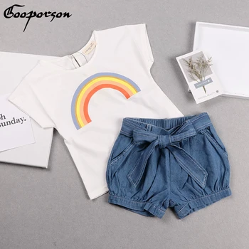 Fashion Girls Clothes Set Summer White Shrt and Jeans Pants Set 2 Pcs Casual Clothing Set for Kids Girl Cute Outfits 100% Cotton
Fashion Girls Clothes Set Summer White Shrt and Jeans Pants Set 2 Pcs Casual Clothing Set for Kids Girl Cute Outfits 100% Cotton