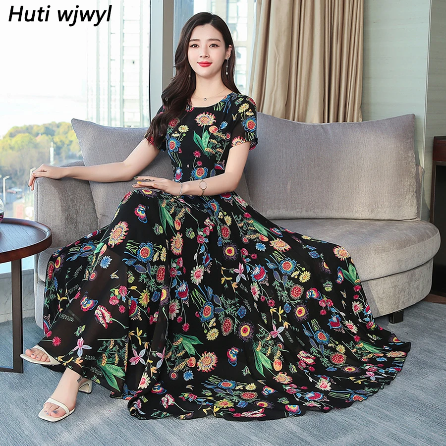 Summer 4XL Plus Size Print Beach Maxi Sundress 2019 Vintage Elegant Floral Chiffon Boho Midi Dress Women Bodycon Party Vestidos
Summer 4XL Plus Size Print Beach Maxi Sundress 2019 Vintage Elegant Floral Chiffon Boho Midi Dress Women Bodycon Party Vestidos