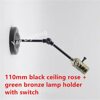 Edison Retro E27 green bronze Lamp holder with switch for Wall lamp Bar Terrace dining room coffee lamp Lighting accessories
Edison Retro E27 green bronze Lamp holder with switch for Wall lamp Bar Terrace dining room coffee lamp Lighting accessories