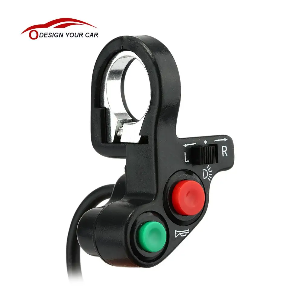3 in 1 Headlights & Turn Signal Lights & Horn ON-OFF Switches 2.2cm Diameter Handlebar DIY Button Accessory
3 in 1 Headlights & Turn Signal Lights & Horn ON-OFF Switches 2.2cm Diameter Handlebar DIY Button Accessory