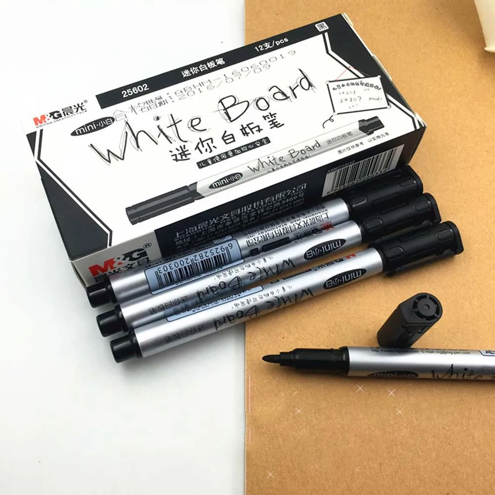 12 pcs/Box Mini Black Dry Erase Marker Whiteboard Marker Pen for School Stationery Office Supply
12 pcs/Box Mini Black Dry Erase Marker Whiteboard Marker Pen for School Stationery Office Supply