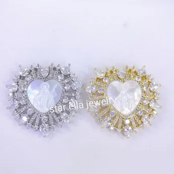 5pcs/lot Micro Pave Water Drop Cubic Zirconia Love Heart Mother of Pearl Virgin Maria Pendant for Necklace Fashion Jewelry
5pcs/lot Micro Pave Water Drop Cubic Zirconia Love Heart Mother of Pearl Virgin Maria Pendant for Necklace Fashion Jewelry