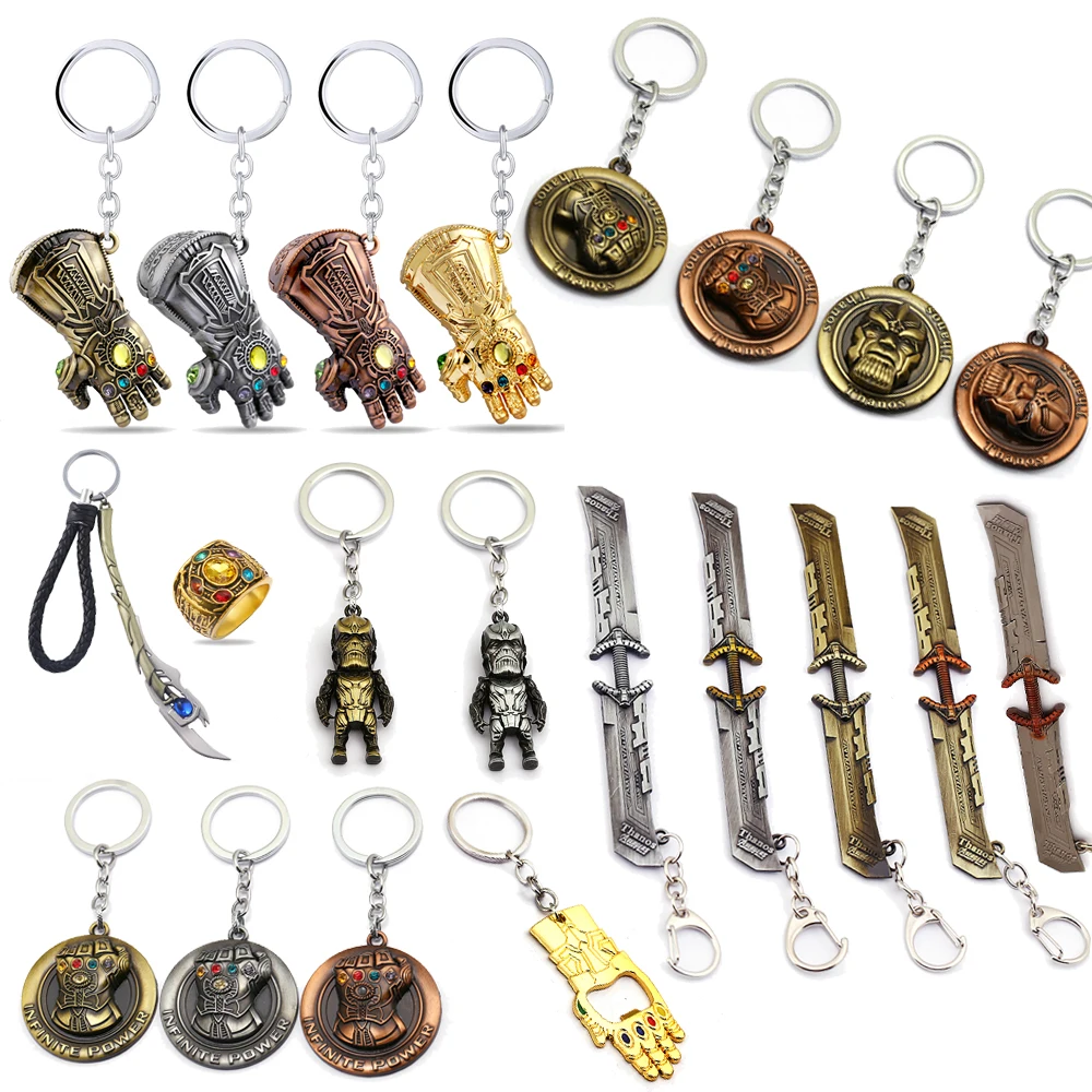 Hot Avengers 4 Endgame Thanos Keychain Metal Mask Pendant Infinity Glove Gauntlet of Infinite Power Keyring Men Jewelry llaveros
Hot Avengers 4 Endgame Thanos Keychain Metal Mask Pendant Infinity Glove Gauntlet of Infinite Power Keyring Men Jewelry llaveros