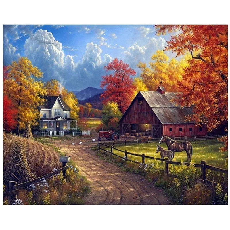5D DIY diamond painting autumn farm full square round diamond handmade mosaic picture home decor children gift
5D DIY diamond painting autumn farm full square round diamond handmade mosaic picture home decor children gift