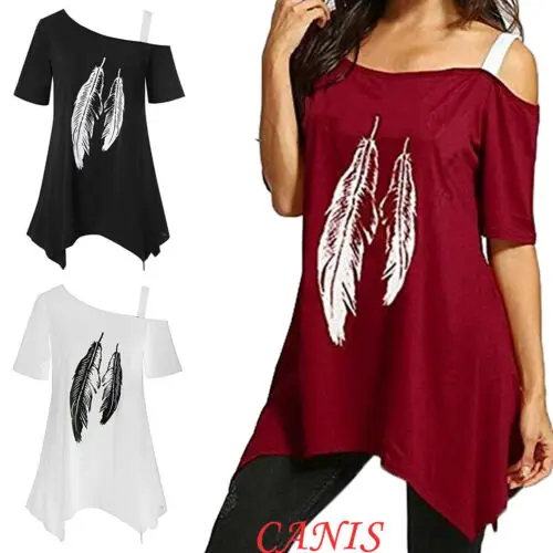 Hot Fashion Women One Shoulder T-Shirt 2019 NEW Summer Leaf Printed Short Sleeve Loose Casual Pullover Tops Tee Outwear Sunsuit
Hot Fashion Women One Shoulder T-Shirt 2019 NEW Summer Leaf Printed Short Sleeve Loose Casual Pullover Tops Tee Outwear Sunsuit