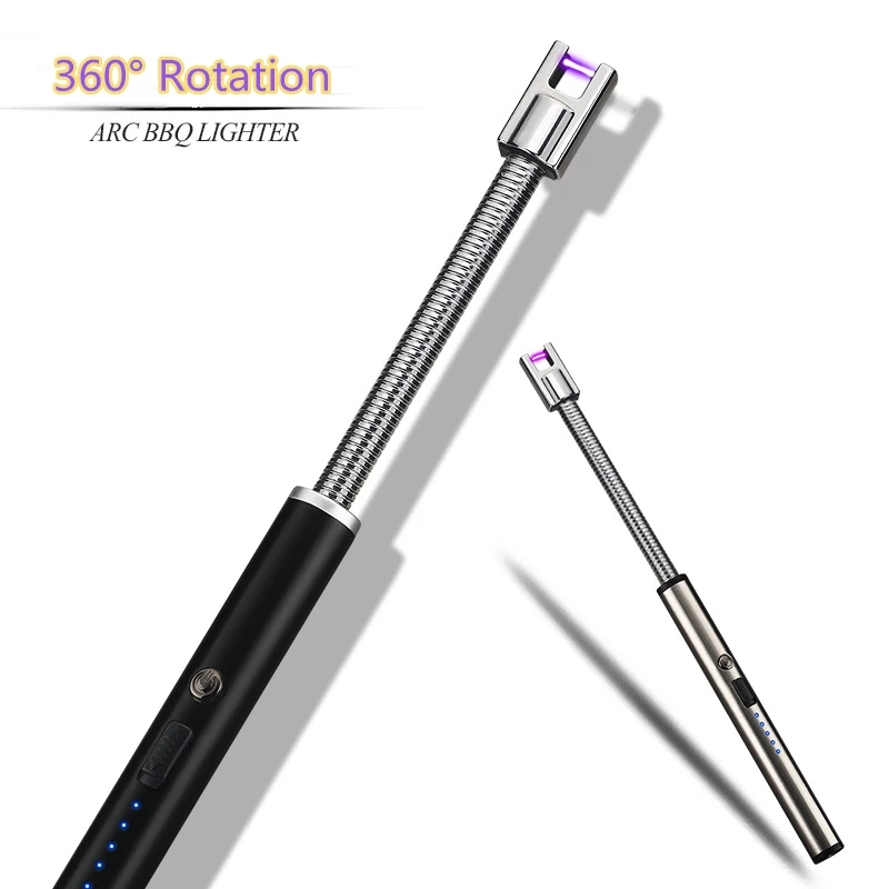 360 Rotation USB rechargeable cigarette Lighters Long Kitchen Electronic Lighters Windproof Plasma Electric Novelty Lighter ARC
360 Rotation USB rechargeable cigarette Lighters Long Kitchen Electronic Lighters Windproof Plasma Electric Novelty Lighter ARC
