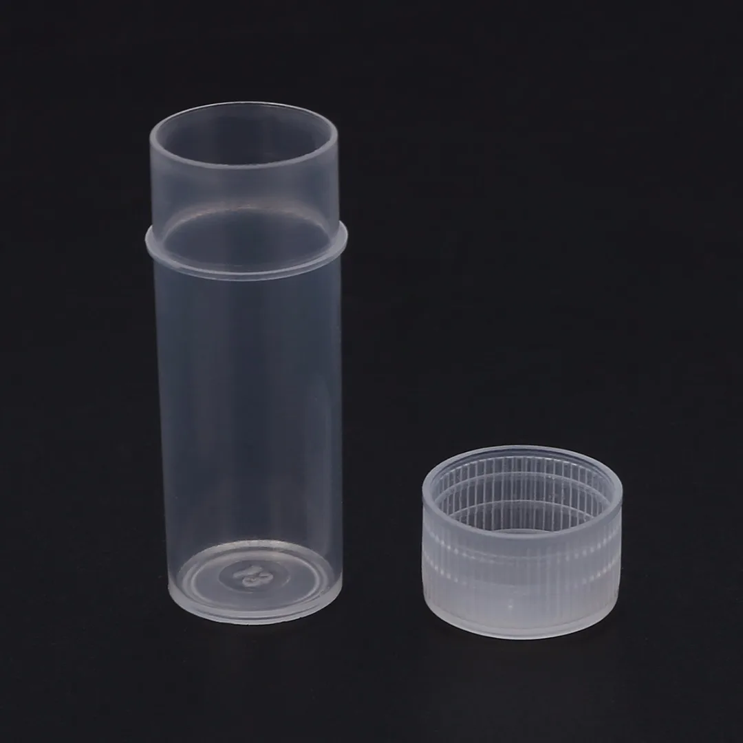 5/20/50pcs 5ml Plastic Sample Bottle Test Tube Mini Bottles Vials Storage Containers Translucent 14x40mm