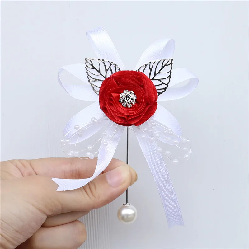 Red Silk Ribbon Groom Boutonniere Wedding Prom Ceremony Flowers Brooch Wedding Corsages And Boutonnieres Wedding Supplies XHSL-P
Red Silk Ribbon Groom Boutonniere Wedding Prom Ceremony Flowers Brooch Wedding Corsages And Boutonnieres Wedding Supplies XHSL-P