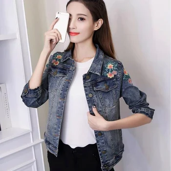 Spring Fall Casual Women Female Slim Full Sleeve Embroidery Jean Jacket Coat , Woman Autumn Embroidered Xxl Denim Jackets Coats
Spring Fall Casual Women Female Slim Full Sleeve Embroidery Jean Jacket Coat , Woman Autumn Embroidered Xxl Denim Jackets Coats