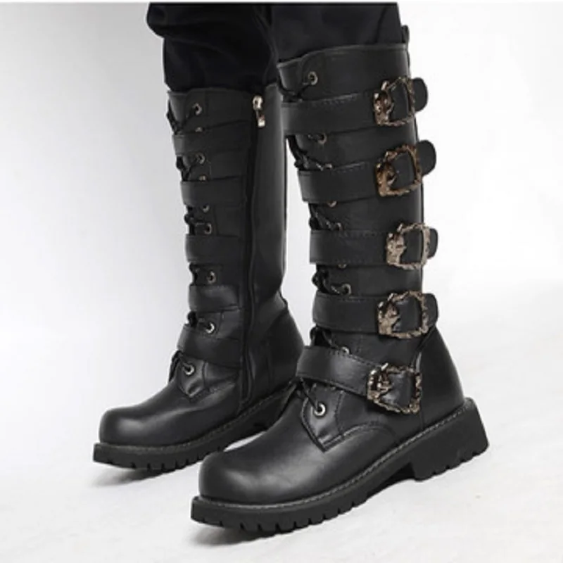MoBeiNI High tube men's extra large leather boots men's riding boots motorcycle round plastic round toe plastic buckle strap
MoBeiNI High tube men's extra large leather boots men's riding boots motorcycle round plastic round toe plastic buckle strap