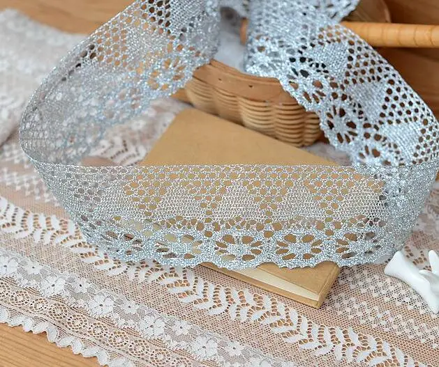 5 Meters Wide Silver Lace Trim Embroidered Silve Lace Fabric DIY Sewing Crafts Bag Garment Stage Performance Accessories 5.4cm
5 Meters Wide Silver Lace Trim Embroidered Silve Lace Fabric DIY Sewing Crafts Bag Garment Stage Performance Accessories 5.4cm