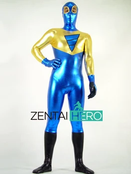 Free Shipping DHL Sexy Costume Blue And Gold Mulitcolor Shiny Metallic Super Hero Zentai Suit for Men With Eyes Open AXPS021
Free Shipping DHL Sexy Costume Blue And Gold Mulitcolor Shiny Metallic Super Hero Zentai Suit for Men With Eyes Open AXPS021
