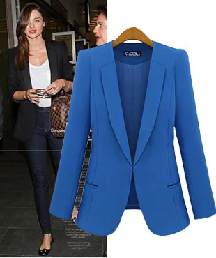 2019 Women Blazers and Jackets Solid Blue Slim Office Lady Suit None Button Female Jacket Long Blazer Spring Autumn Coat Outwear
2019 Women Blazers and Jackets Solid Blue Slim Office Lady Suit None Button Female Jacket Long Blazer Spring Autumn Coat Outwear