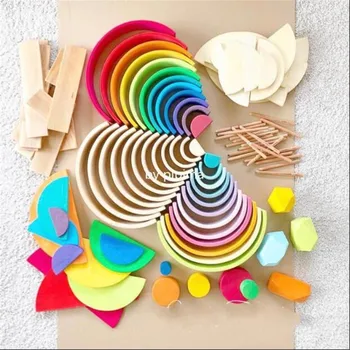 Rainbow color building blocks Jenga puzzle toy children's room decoration photo props toys for children
Rainbow color building blocks Jenga puzzle toy children's room decoration photo props toys for children