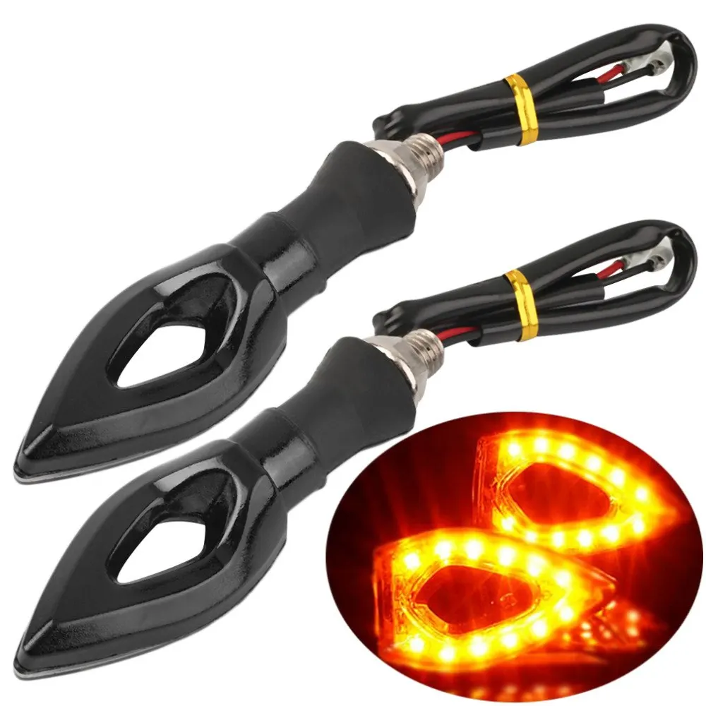 2 Pieces Rhombus Shaped Bike Turn Signal Light Durable Motorcycle 12 LED Turn Signal Indicator Blinker Amber Light for Honda
2 Pieces Rhombus Shaped Bike Turn Signal Light Durable Motorcycle 12 LED Turn Signal Indicator Blinker Amber Light for Honda