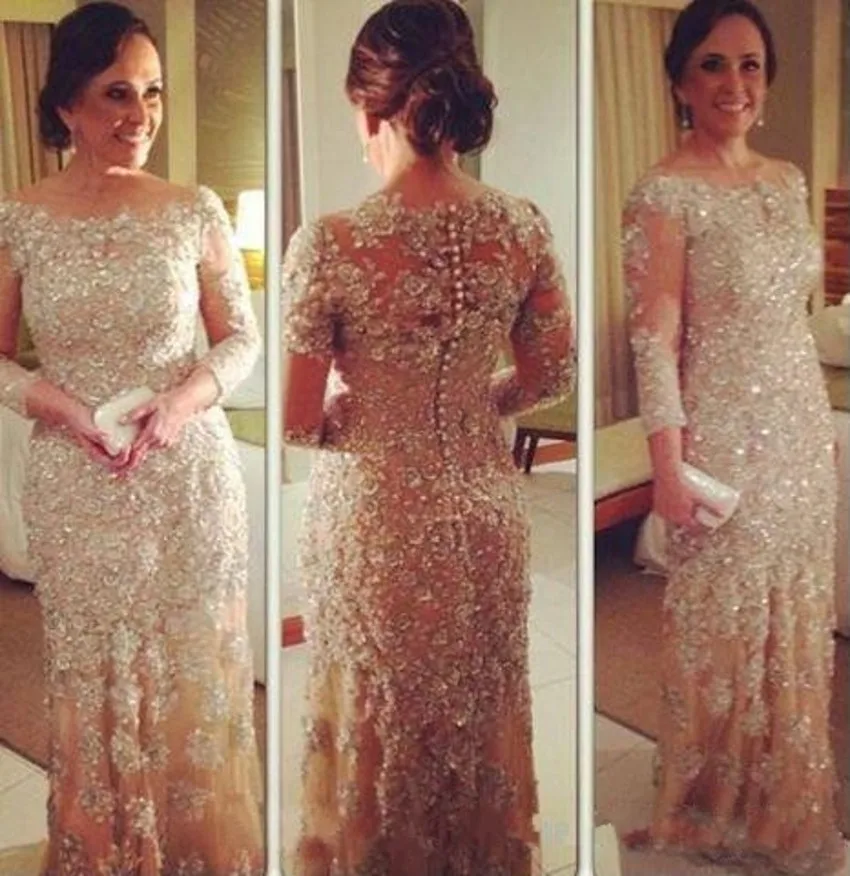 Kaftan Scoop Appliques Champagne Tulle Mermaid Long Sleeve Gown 2016 Evening Dress Vestido Festa longo robe De soiree Dresses
Kaftan Scoop Appliques Champagne Tulle Mermaid Long Sleeve Gown 2016 Evening Dress Vestido Festa longo robe De soiree Dresses