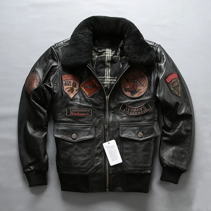 AVIREX FLY 2018 Air force real fur collar cowskin flight jacket men bomber jacket men genuine leather coat motorcycle jacket
AVIREX FLY 2018 Air force real fur collar cowskin flight jacket men bomber jacket men genuine leather coat motorcycle jacket