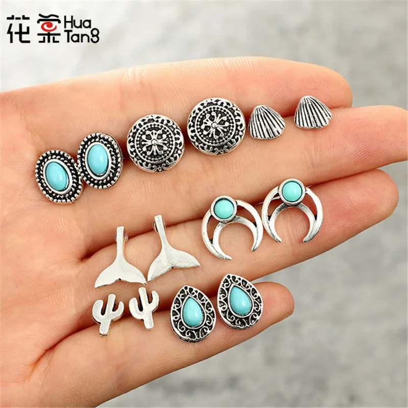 HuaTang Trendy Cute Cactus Studs Earring Set for Women Female Antique Silver Geometric Moon Shell Stud Earrings Brincos 4629
HuaTang Trendy Cute Cactus Studs Earring Set for Women Female Antique Silver Geometric Moon Shell Stud Earrings Brincos 4629