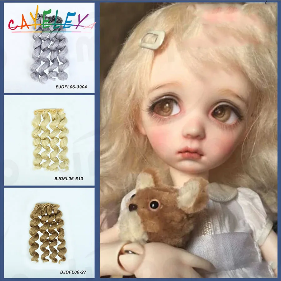 Cateleya 1 / 3 1 / 4 1 / 6 doll doll bjd doll DIY wig hair weaving short hair curls 15 cm * 100 cm
Cateleya 1 / 3 1 / 4 1 / 6 doll doll bjd doll DIY wig hair weaving short hair curls 15 cm * 100 cm