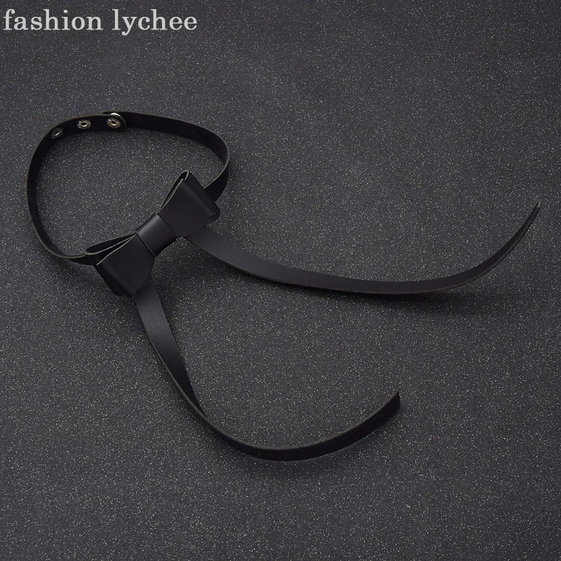 fashion lychee PU Bow Tie Buttons Chokers Necklace Black Color Long Chain Jewelry Gift for Women Female
fashion lychee PU Bow Tie Buttons Chokers Necklace Black Color Long Chain Jewelry Gift for Women Female