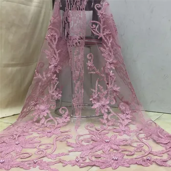 African Lace Fabric 2019 High Quality Pink French Lace Fabric With beads African Voile Lace Fabric For Women Dress x83-27
African Lace Fabric 2019 High Quality Pink French Lace Fabric With beads African Voile Lace Fabric For Women Dress x83-27